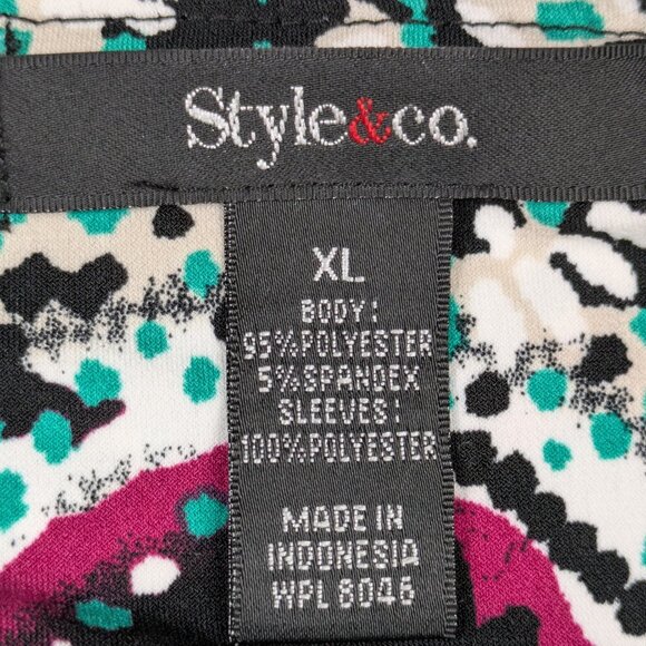 Style & Co. Colorful Paisley Tunic Dress with Bell Sleeves Size XL - Picture 5 of 5